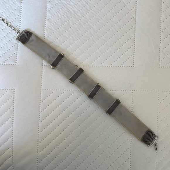 Nordstrom Grey Velvet Crystal Embellished Choker - Picture 3 of 5